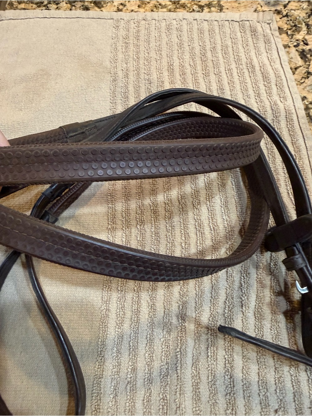 Lemieux KRIS Equestrian English Dark Brown rubber - Leather Reins Classic - Picture 2 of 11